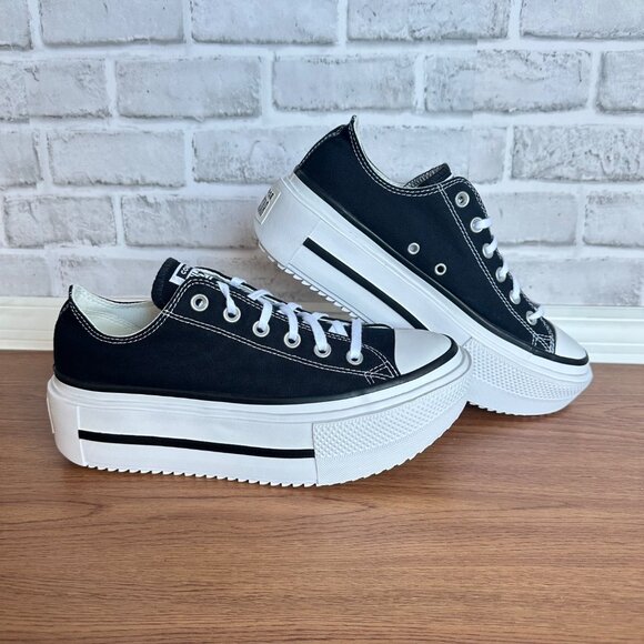 ⭐Chuck Taylor All Star Lift Double Stack Platform Sz 8 Mens Shoes Black A15490C⭐ - Picture 2 of 7